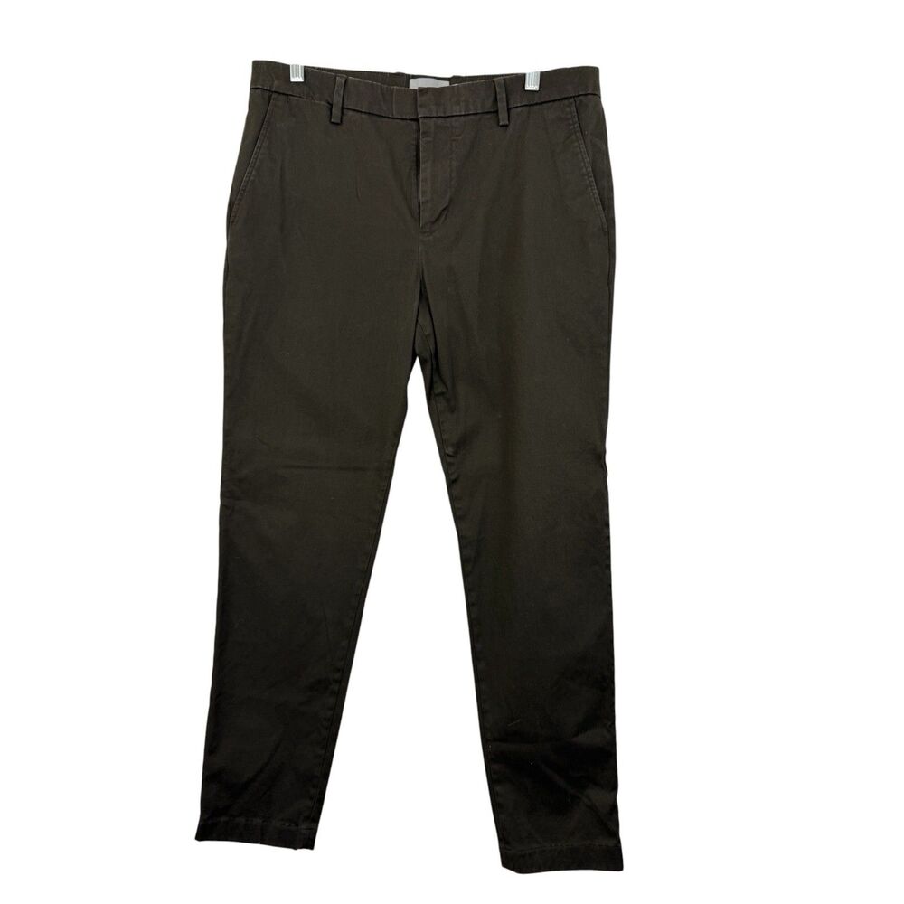 Vince Pants Mens Sz 33 Chino Casual Brown Cotton Stretch Office
